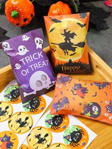 27pcs Halloween Gift Bags With Stickers, Halloween Cash Envelopes, Halloween Candy & Cookie Bags, Snack Bags, Halloween Gift Wrapping Supplies, Halloween Decorations, Trick Or Treat, Halloween Party Supplies, Halloween Gifts, Party Favor Bags - Halloween Ghost Witch - View 10