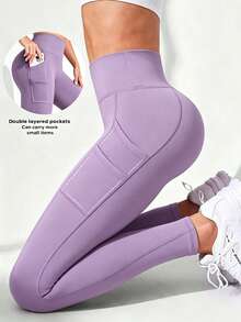 Women Leggings - Violet Purple - View 4