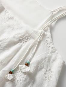 Sweet And Gentle Embroidered Hollow Lace Camisole For Women, Summer White - White - View 5