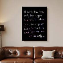 Enmarcado Póster impreso  para decoración de pared - Láminas artísticas "Mírame de otra manera" - ¡Oh, sí, estoy haciendo lo mío! Letras y citas de hip-hop Amor melancólico Rap emotivo - Enmarcado - Ver 6