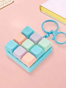 1 Peça Chaveiro Colorido de Alívio de Estresse com Teclado, Pingente de Botão de Teclado 9-em-1 com Clique de Dedo, Charm Criativo de Teclado, Chaveiro de Carro, Charm de Bolsa, Acessório Portátil de Alívio de Estresse, Adequado para Escritório, Escola, Transporte, Viagem - multicolorido - Visão 13