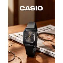 轻巧黑色树脂表带简约时尚腕表，易读表盘，女士学生腕表 CASIO LQ-142-1ADF - 黑色 - 查看 4