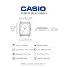 轻巧黑色树脂表带简约时尚腕表，易读表盘，女士学生腕表 CASIO LQ-142-1ADF - 黑色 - 查看 6