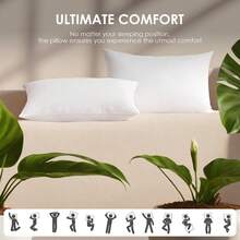 The YUNDO Label White Pillow Core Is Suitable For Sofa Cushions, Mattresses, And Garden Cushions. The Sizes Available Are 18 Inches, 20 Inches, 12*20 Inches, And 22 Inches. It Has A High Filling Content And Can Be Machine Washed And Dried. - White - View 9