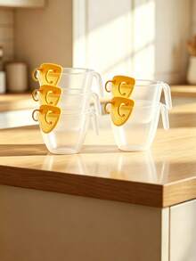 10pcs Measuring Cups With Removable Strainer, Large Capacity, Durable And Odorless, Suitable For Filtering Egg Liquid, Foam, Juice, Rice, Washing Vegetables, Batter, PP Material With Scale, Detachable And Easy To Clean - Multicolor - View 10