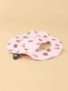 Pink Polyester Strawberry Sun Hat, Sun Protection Design, Non-Slip, Adjustable, Suitable For Small Dogs All Year Round Outdoor Wear (Not Suitable For Large Dogs) - Pink - View 7