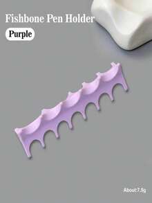Silicone Fish Bone Pen Holder, Non-Slip Multi-Functional Nail Art Tool Storage - Multicolor - View 12