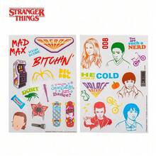 Set de 2 pegatinas decorativas oficiales de Stranger Things de Netflix, pegatinas impermeables y removibles de personajes de anime - A - Ver 12