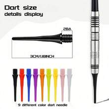 HUANQU Professional Soft Tip Darts, Multiple Colors And Sizes Available, 2BA Universal Thread, Suitable For Soft Tip Darts, High-Quality Soft Darts Tips, Impact-Resistant And Durable For Precise Flight, Suitable For Beginners And Professional Players, Competition And Practice Use, Darts Accessories, Birthday, Easter, Ramadan, Father's Day Gift - Multicolor - View 3