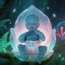 ziyiui Ultra Realistic 20" Full Silicone Baby Doll, Luminous Alien Newborn With Detailed Features, Best Role Play Educational Birthday Gift For Boys Girls - Mix - View 3