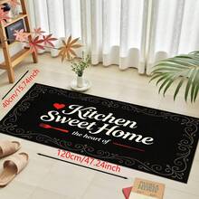 1 pieza, Decoración del hogar, Alfombra de cocina con estampado de patrón de texto, Alfombra de cocina de tierra de diatomeas, Alfombra de cocina, Alfombra de piso, Fácil de limpiar, Rectangular estampada, Adecuada para sala de estar, dormitorio, pasillo, baño, lavandería - Alfombra de poliéster, Adecuada para decoración del hogar interior y exterior - Multicolor - Ver 12
