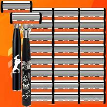 2026 Men And Women Shaving Razor With 6-Layer Precision Blades & Lubricating Strip - Contour-Fitting Facial Shaver For Beards, Mustaches, Chin Hair - For Smooth, Comfortable Shave - Ideal For Light Beige & For Grooming Routine - Multicolor - View 13