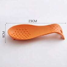 SOPORTE DE SILICONA PARA CUCHARA, CUCHARÓN, ESPÁTULA, COLOR NARANJA - Naranja - Ver 3
