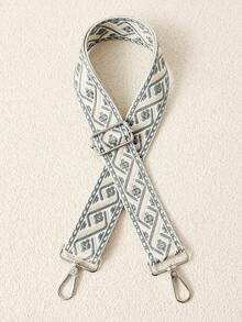復古編織可調節肩帶，寬壓減壓帶，斜背包替換肩帶配件 - 彩色 - 查看 6