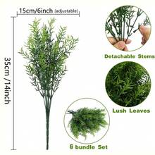 1/2/4入組人造植物花卉灌木 不褪色仿真塑膠花 戶外農舍風花園門廊庭院室內婚禮裝飾綠植 耐UV抗紫外線假花 - 綠色 - 查看 8