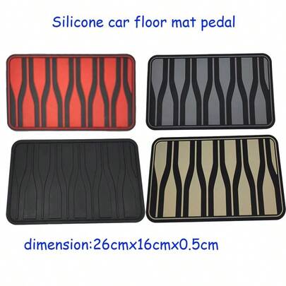 Almohadilla de Gel de sílice para el suelo del coche, alfombrilla para el talón, parche de Pedal, almohadilla antideslizante impermeable de pvc negro, accesorios interiores universales