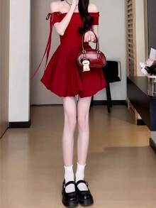 Women Midi Dresses - Black - View 6