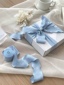 4cm Ruched Satin Ribbon, High-Quality Elastic Ruffle Ribbon For Cake Packaging, Gift Wrapping, Floral Bouquet, DIY Crafts, Suitable For Women's Day, Mother's Day, Valentine's Day - Random Styles - View 4