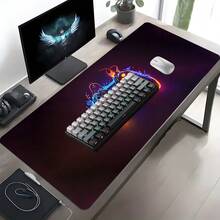 1pc Oversized Extended Neon Game Controller Illustration Mouse Pad, With Non-Slip Rubber Base, Washable Stitched Edges, Suitable For Gaming Setup And Home Office, Ideal Gift For Esports Enthusiasts, Gamers And Design Lovers - View 13