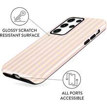 Gestreifte Sommer-Handyhülle, geeignet für Samsung Galaxy S24 5G ,2 Zoll, mit einem schönen sommerlichen rosa-gelben Streifendesign, eine Schutzhülle geeignet für Mädchen, doppelschichtige stoßfeste bunte Silikonhülle. - Weiß 6 - Übersicht 7
