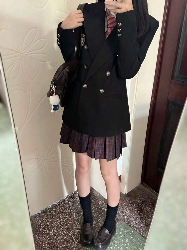 Cosplay Clothing - Black Fitted Suit / Follow and Collect to Receive a Badge - View 6