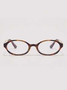 Visivana 1 Pair Women's Cat Eye Small Frame Metal Leg Personalized Retro Street Style Non-Prescription Glasses, Suitable For Daily Outfit Accessories - Clear - View 1