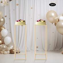 Wedding Flower Stand Gold, Iron Acrylic Stand, Stable 80cm Height, Dismountable, For Wedding Party Decoration, Load Capacity 5kg - A - View 7