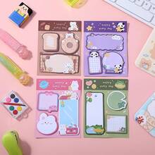 Notas adhesivas con formas de animales lindos, con patrones de animales, blocs de notas autoadhesivos, cuadernos exquisitos y compactos, adecuados para uso en la oficina y la escuela - Multicolor - Ver 5