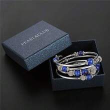 Women Charm Bracelet - Navy Blue - View 7