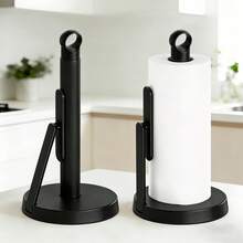 VITSCAN Heavy-Duty Stainless Steel Paper Towel Holder With Tension Arm – Easy One-Handed Tear, Modern Standing Countertop Dispenser For Kitchen, Holds All Paper Towel Rolls - Silver - View 12