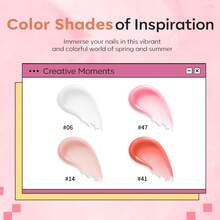 مجموعة 4 قطع من جل البوليمر لتمديد الأظافر، مجموعة جل النمذجة السريعة، تصميم أظافر UV LED بدون رائحة، تقوية أظافر لامعة طويلة الأمد، تتضمن أدوات أظافر منزلية سهلة الاستخدام - متعدد الألوان - مشاهدة 3