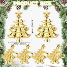 Gold Plated Christmas Tree Napkin Rings, Hotel Tabletop Decor Napkin Holders - Multicolor - View 2