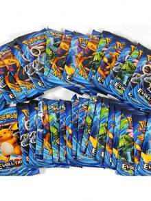 200 piezas Colección de Tarjetas Charizard Max Tarjetas de Batalla para 2 Jugadores Colección de Tarjetas Regalo para Fiestas - Multicolor - Ver 7