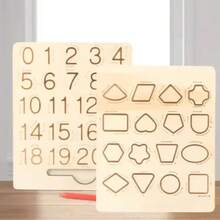 Tablero Didáctico De Madera Para Aprender A Trazar - NUMEROS - Ver 4