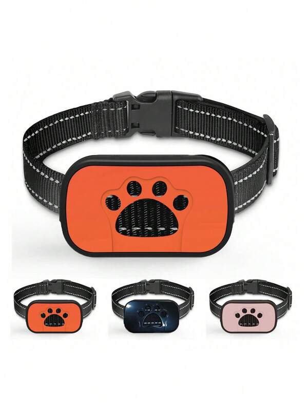 Oplaadbare anti-blafhalsband, automatische trainingshalsband voor honden, apparaat voor het beheersen van blaffen met vibratie en ultrasoon geluid, blafstopper, USB-opladen, duurzaam, geschikt voor grote, middelgrote en kleine honden, slimme halsband voor hondentraining, geen elektrische schok - doet honden geen pijn