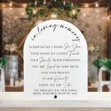 Elegant Acrylic Wedding Memorial Desk Plaque With Stand - Love Memory Decor, Suitable For Wedding, Funeral And Anniversary, Modern Farmhouse Design, High-Quality Printed Text, No Battery Required, Wedding Memorial Decor | Sincere Tribute | Clear Readable Text, Memorial Day Decor For Halloween And Christmas - Arch - View 3