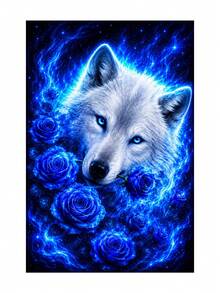 Toalha de praia com lobo branco néon azul e rosas azuis, impressão artística de animal místico de fantasia galáctica em microfibra, toalha de piscina ultra absorvente de secagem rápida e sem areia, toalha extragrande para fãs de vida selvagem 180x90cm/160x80cm/140x70cm, toalha macia, leve, durável e sem desbotamento para homens, mulheres e adolescentes, toalha de secagem rápida para praia, piscina, campismo, férias de verão, presente único para amantes de lobos & entusiastas de arte de fantasia, toalha multiusos - 1 toalha de praia - Ver 9