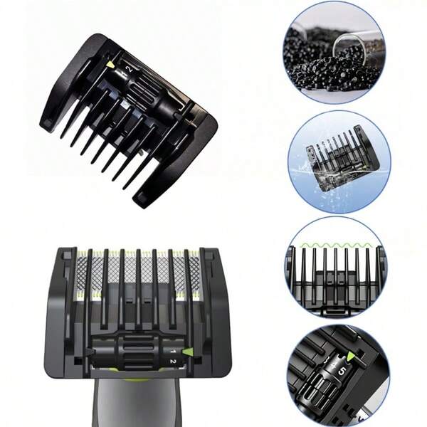 Lược hướng dẫn 5 trong 1 kèm tấm chắn phù hợp cho máy tỉa râu OneBlade QP2520 QP2530 QP2620 QP2630 QP2724 QP2834, điều chỉnh được 1-5mm