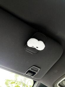 Cute Eye-Shaped Car Visor Clip Fashion Glasses Holder, Magnetic Storage Rack (Glasses Not Included) - A - View 3