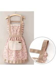 20 piezas/10 piezas/5 piezas/1 pieza Vestido de princesa lindo, delantal colorido, delantal con bolsillo espacioso y ropa adecuada para hornear en cafeterías o cocinar en la cocina - Multicolor - Ver 3
