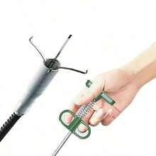 1pc Kitchen Drain Clog Remover, Spring Design Press Handle Grabber, 200cm Pipe Unclogger, S-Shaped 4-Claw Grabber Suitable For Various Complex Pipes, Clears Hair/Kitchen Waste, Prevents Water Accumulation And Mosquitoes, Suitable For Kitchen/Bathroom/Bathtub/Toilet - Drain Cleaner - Avocado - View 5