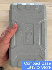 Apollo Tools 20 Piece Compact Diy Household Tool Set Book Sized Home Repair Kit With Hammer Screwdrivers Wrench Bits Case Portable For Apartment Dorm Office Every Day Blue Gray Dt1031 - 20 Piece Compact DIY Household Tool Set - 查看 6
