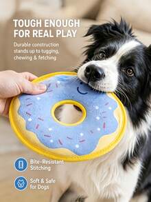 Interactive Dog Toys, Lightweight And Fun, Are Perfect For Outdoor Dog Walks, Training, And Pet Exercise. Made From Durable Polyester Fiber, They Can Be Used Indoors And Are Soft Enough For Dogs To Chew, Enhancing Close Interaction With Pets - Multicolor - View 3