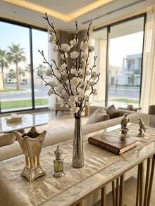 Elegant Metal Vase, Paired With Plum Blossoms,Small Flower Vase, Gold Vase, Metal Construction-For Wedding Table Centerpiece Decorations, Candlelight Dinner Table Decorations,Home Decor,Room Decor,Best Friend Gift,Female Gift,Winter Gift. - Silver Long Tubes - View 5