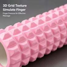 Pink Textured Foam Roller For Deep Tissue Massage, Lightweight & Durable Yoga Column, Waterproof Muscle Recovery Roller For Fitness, Yoga, Running & Gym Workouts - Multicolor - View 5