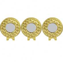 FINGER TEN 3pcs Golf Hat Clip, Durable Metal Material With Strong Magnetic Force, Easy To Install And Remove Golf Marker Accessory, Suitable For Golfers - Gold - View 7