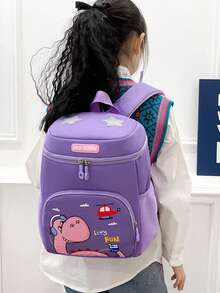 Cute Dinosaur Cartoon Backpack, Lightweight Daypack For Boys And Girls, Suitable For School, Travel And Vacation - A - View 8