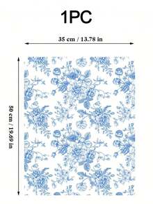 1/20 Sheets Blue Floral Gift Wrapping Paper - 14x20 Inch Chinese Vintage Blue & White Peony Rose Pattern, High-Quality Durable Paper, Suitable For Birthday, Wedding, Party, DIY Crafts, Bouquet Wrapping, Special Occasion Decoration, Elegant Packaging, Premium Craft Material - Multicolor - View 10