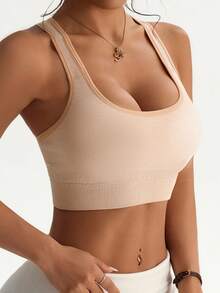 2pcs Women's Comfortable Seamless Sports Bra, Suitable For Yoga And Casual Wear - Multicolor - View 3