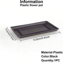 Square & Rectangle Imitation Zisha Flower Pot, Bonsai Pot, Small Potted Plant Plastic Container, Succulent Plant Pot - Multicolor - View 11